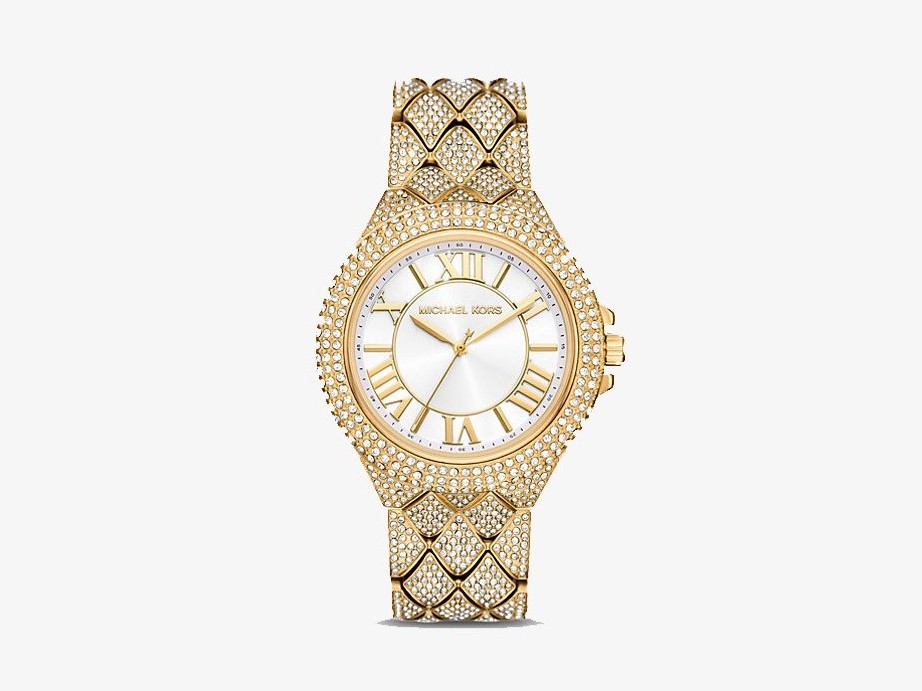 Oversized Camille Pavé Gold-Tone Watch